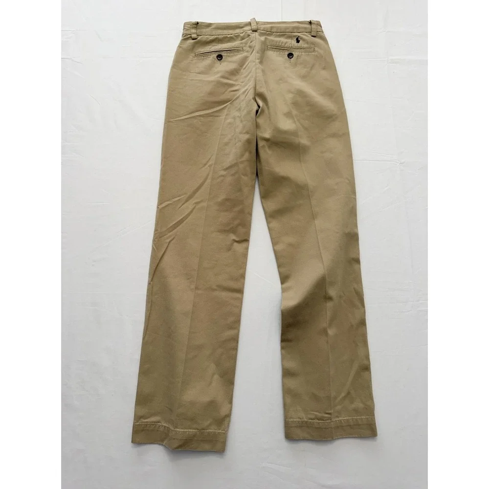 Polo Ralph Lauren Pants Boys 14 Khaki Chino Regular Fit Twill Cotton 27x27